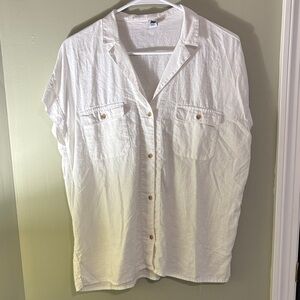 Old Navy Cream Casual Button Down Shirt